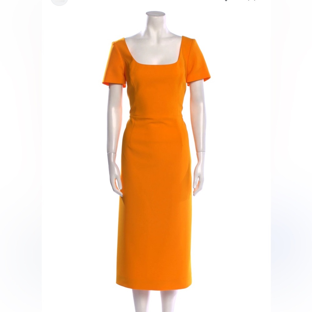 Carolina Herrera Orange Midi Dress